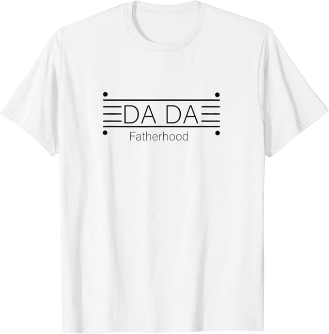 Dads Funny Letter Print Graphic Da Da Fathers Pa Pa T-Shirt